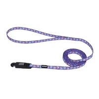 Coastal Li&#39;l Pals Light Blue with Paw Print Dog Leash with E-Z Snap 6&#39; I019019