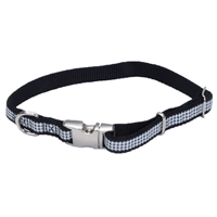 Coastal® Pet Attire® Ribbon Adjustable Nylon Houndstooth Dog Collar I012488b