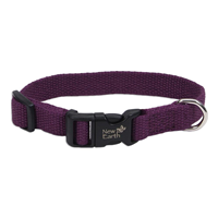 Coastal New Earth Soy Adjustable Eggplant Dog Collar I001143b