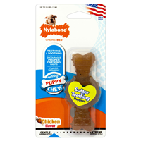 Nylabone Teething Puppy Chew Ring Bone Toy Chicken Flavor X-Small/Petite I020340